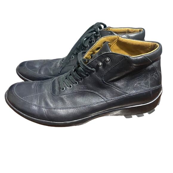 Ermenegildo Zegna Sport Luxury Black Genuine Leather Streetwear Boots men\'s 9 D main image 2